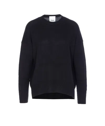 Allude Crew-neck Cashmere Sweater In Blue