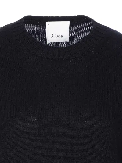 Allude Crew-neck Cashmere Sweater In Blue