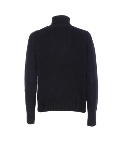 Allude Wool And Cashmere Turtleneck Sweater In Blue