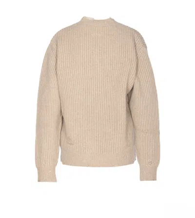 Mm6 Maison Margiela Beige Wool Sweater In Neutral