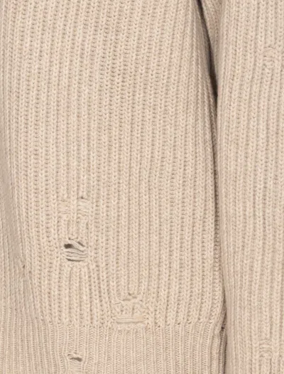 Mm6 Maison Margiela Beige Wool Sweater In Neutral