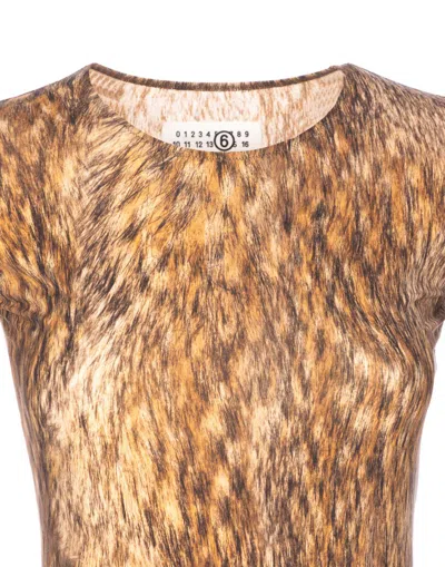 Mm6 Maison Margiela Long Sleeves Body In Animal Print