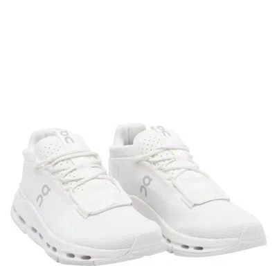 On Running Cloudnova Lace-up Sneakers In White