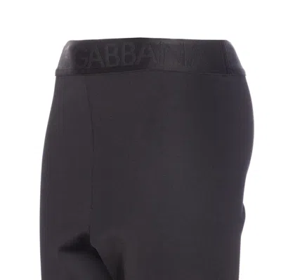 Dolce & Gabbana Elastic Waist Leggings In Black