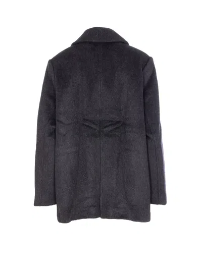 Ganni Jackets Grey In Burgundy