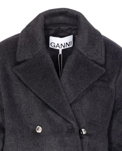 Ganni Jackets Grey In Burgundy