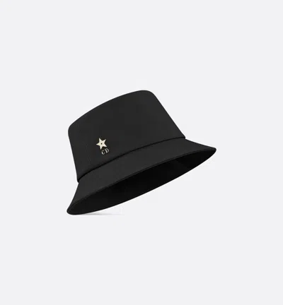 Dior Teddy-d Narrow Brim Bucket Hat In Black