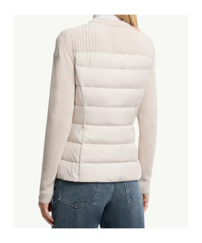 Moncler Padded Wool Zip-up Cardigan In Brown