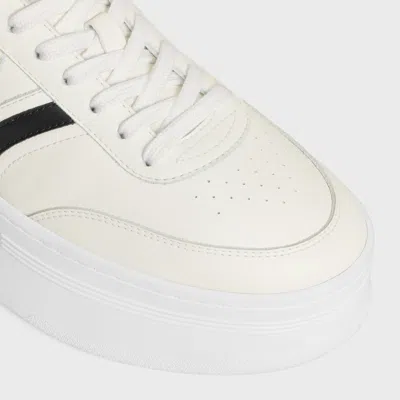 Celine Leather Block Sneakers With Triomphe Logo On The Back In Multi
