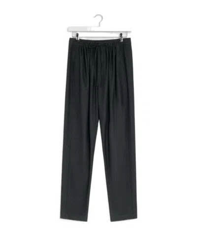 Lemaire Drawstring Parachute Pants In Gray