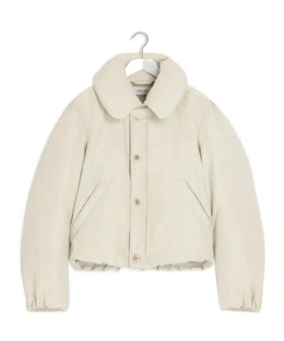 Lemaire Short Puffer Blouson In Burgundy