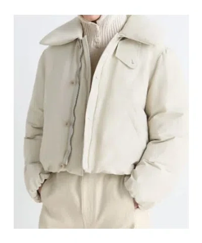 Lemaire Short Puffer Blouson In Burgundy