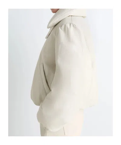 Lemaire Short Puffer Blouson In Burgundy