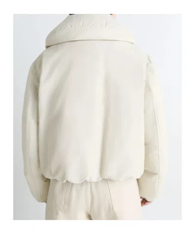 Lemaire Short Puffer Blouson In Burgundy