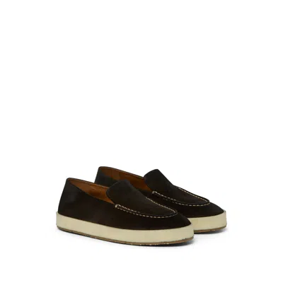 Marsèll Suede Loafers Rubber Sole In Black