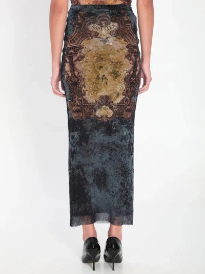 Jean Paul Gaultier "médaillon" Skirt In Black