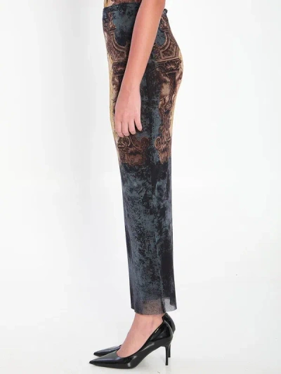 Jean Paul Gaultier "médaillon" Skirt In Black