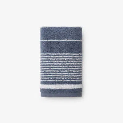 The Company Store Plush Spa Stripe Hand Towel In Blue