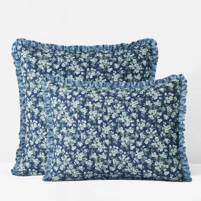 The Company Store Suhana Reversible Ruffle Quilted Sham In Multi