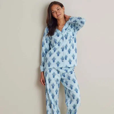 The Company Store Printed Peruvian Cotton Women's Button-down Pajama Set In Multi