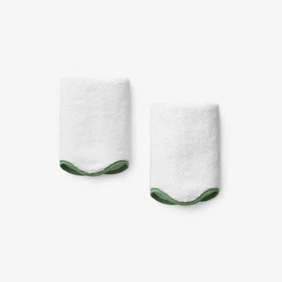 The Company Store Scalloped Edge Washcloth In Multi