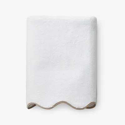 The Company Store Scalloped Edge Bath Towel In White