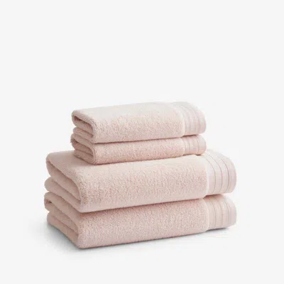 The Company Store Plush Spa Solid 4-piece Bath & Hand Towel Set In Pink