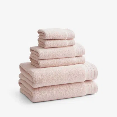 The Company Store Plush Spa Solid 6-piece Bath Set In Pink