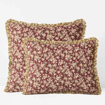 The Company Store Suhana Reversible Ruffle Quilted Sham In Multi