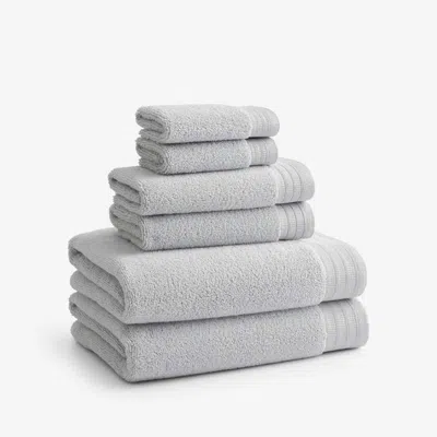 The Company Store Plush Spa Solid 6-piece Bath Set In Gray