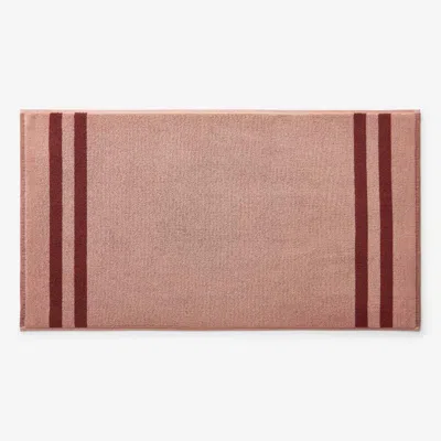 The Company Store Mirage Aegean Cotton Reversible Stripe Bath Mat In Multi