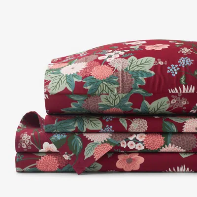The Company Store Dahlia Classic Cool Cotton Percale Bed Sheet Set In Multi