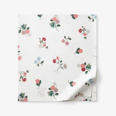 The Company Store Ditsy Dahlia Classic Cool Cotton Percale Flat Bed Sheet
