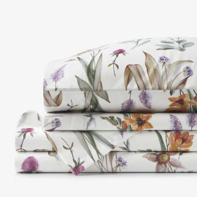 The Company Store Stem Florals Premium Smooth Wrinkle-free Sateen Bed Sheet Set In Multi