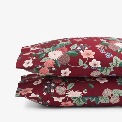The Company Store Dahlia Classic Cool Cotton Percale Pillowcase Set In Multi