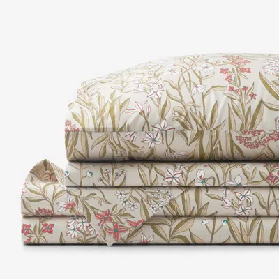 The Company Store Julienne Classic Cool Cotton Percale Bed Sheet Set In Multi