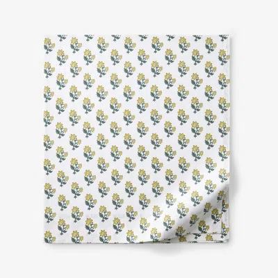 The Company Store Suhana Garment Washed Cotton Percale Flat Bed Sheet In Multi