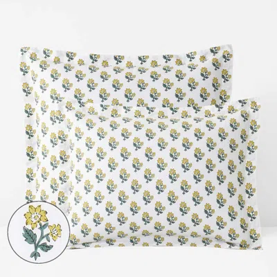 The Company Store Suhana Garment Washed Cotton Percale Sham In Multi