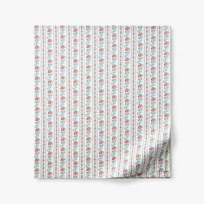 The Company Store Delphine Classic Cool Cotton Percale Flat Bed Sheet In Multi