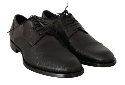 Dolce & Gabbana Brown Leather Laceups Dress Mens Men's Shoes In Brown