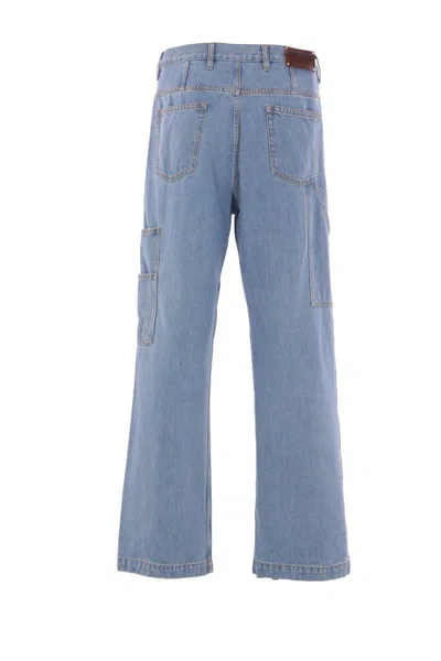 Dries Van Noten Jeans Dalla Gamba Ampia Pickerby In Denim Uomo In Blue