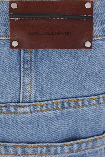 Dries Van Noten Jeans Dalla Gamba Ampia Pickerby In Denim Uomo In Blue