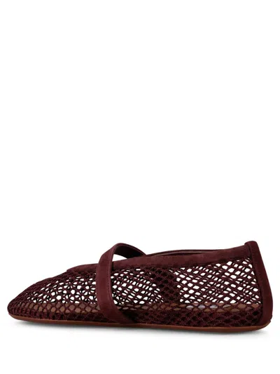 Alaïa Maroon Slip On Ballet Flats In Red