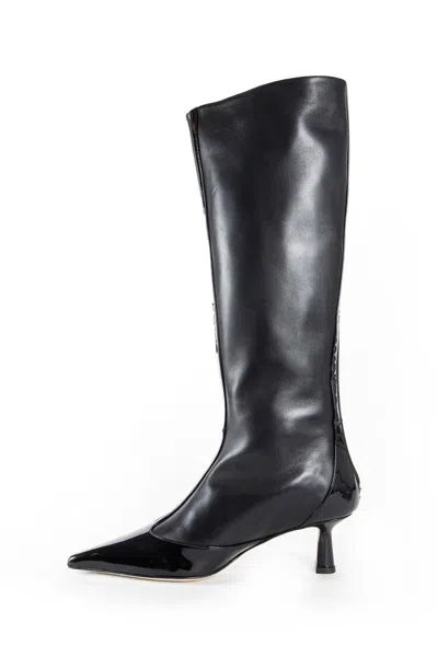 Aeyde Black Alexis Dual-tone Tall Boots In Black