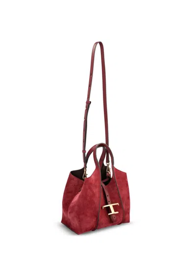Tod's T Timeless Shoulder Bag In Red
