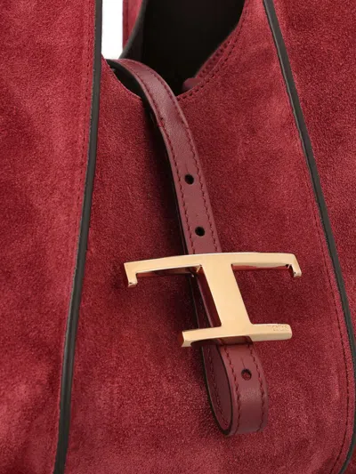 Tod's T Timeless Shoulder Bag In Red