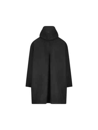 Cini Patch-pocket Hooded Coat In Brown