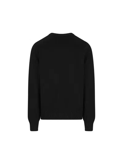 Givenchy Mens Black Logo-embroidered Crewneck Knitted Cotton Jumper Xl In Black