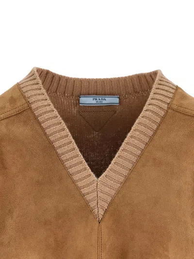 Prada Wool-and-cashmere-blend Sweater In Multi