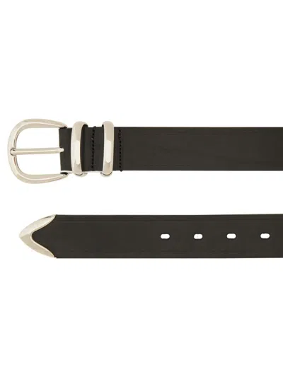 Sunflower Leather Belt In Black